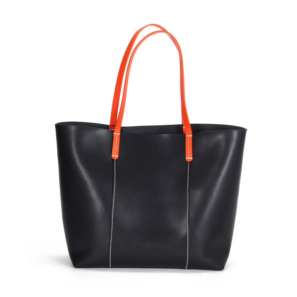 a black and orange tote bag on a white background6