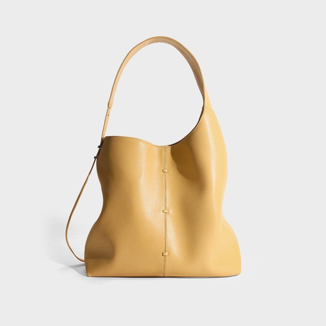 a yellow handbag on a white background2